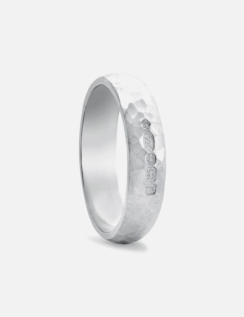 Bunney Hammered Ring 5mm - Handcrafted 925 sterling silver ring