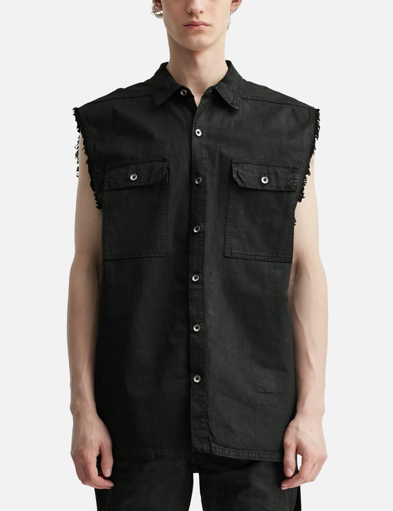 Rick Owens Drkshdw SL Tommy Jumbo Outershirt - Boxy black Japanese
