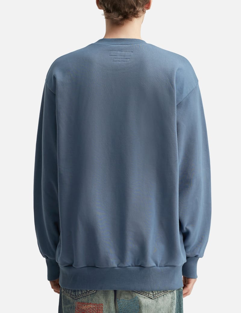 FDMTL BORO SWEATER サイズ4 FDMTL Boro Embroidered Sweat Shirt - Japanese-made boro patchwork