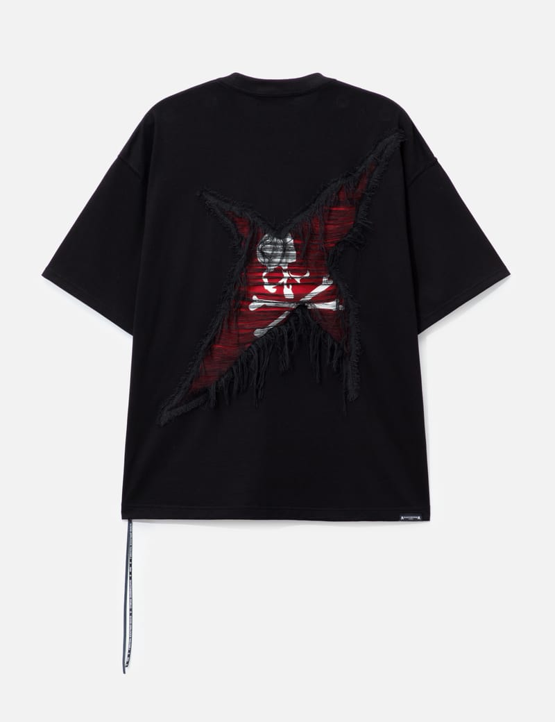 Mastermind World Ripped Boxy SS Tee - Luxury distressed cotton tee