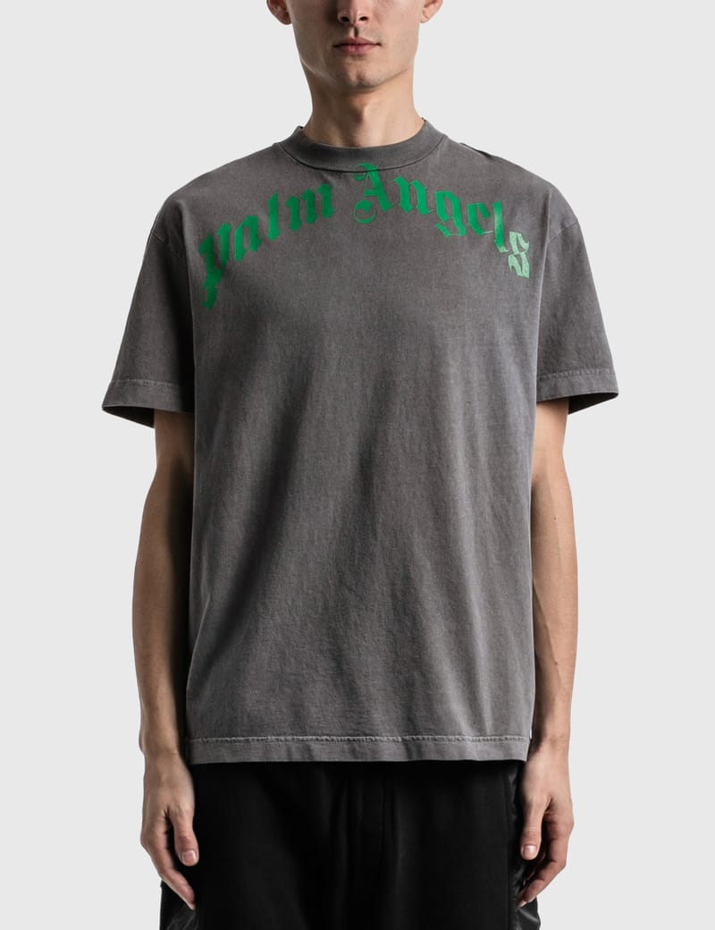 Palm Angels - Vintage Wash Curved Logo T-shirt | HBX - Globally