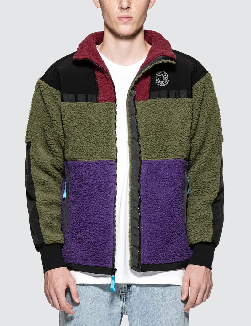 Paneled Sherpa Fleece Zip-through Jacket