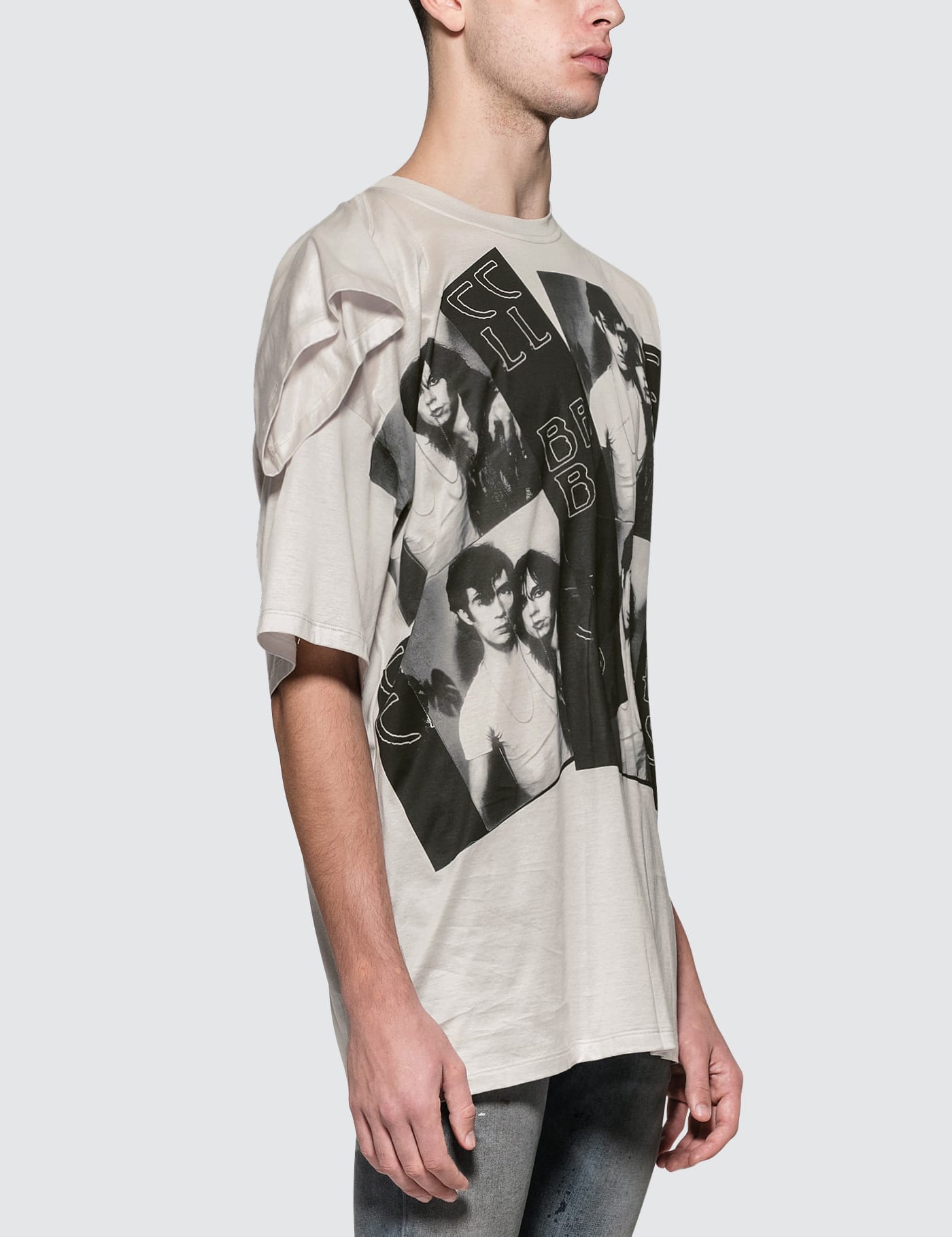 Raf Simons - T-Shirt With Displaced Sleeve | HBX - Globally