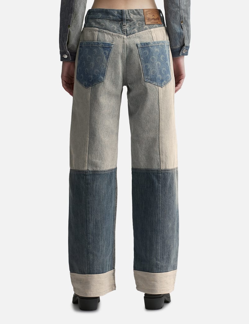 Regenerated Denim Wide Leg Pants