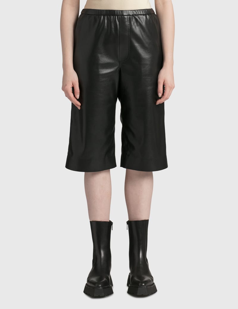 Nanushka - Wendel Leather Shorts | HBX
