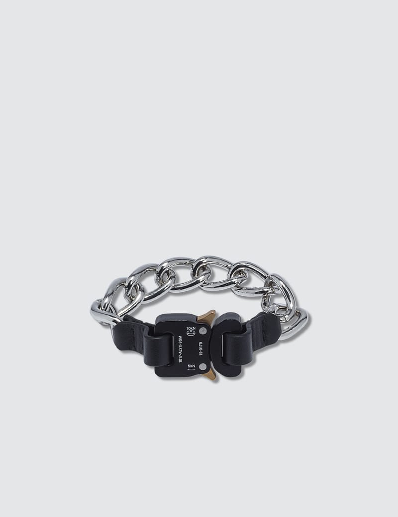 1017 ALYX 9SM - Chain Bracelet with Leather Details | HBX