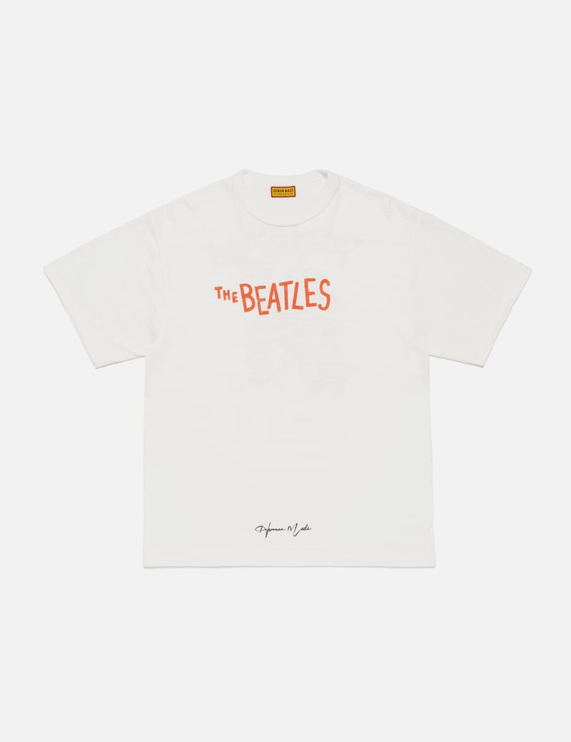 ヒューマンメード ヴィンテージ風カレッジTシャツ the-beatles-graphic-t-shirt-