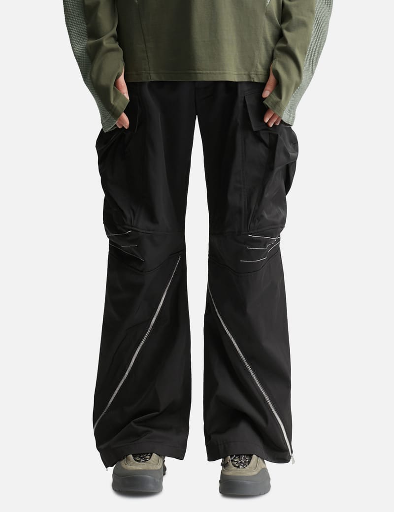 FFFPostalservice Articulated Knee Dart Cargo Trousers - Glossy