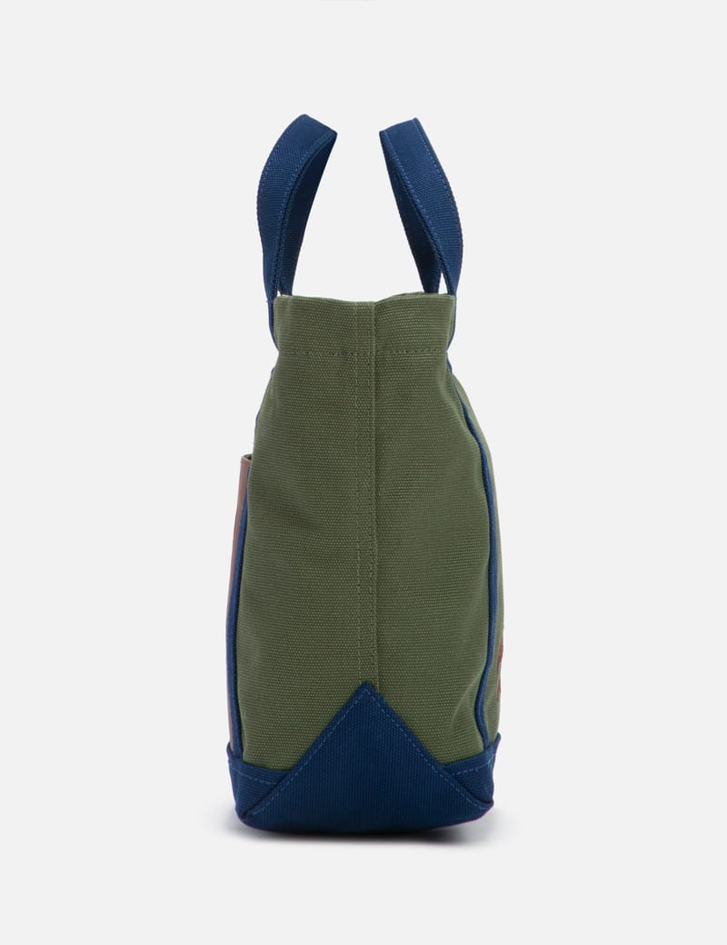 Maison Kitsuné - Fox Head Leather Pocket Mini Tote Bag | HBX