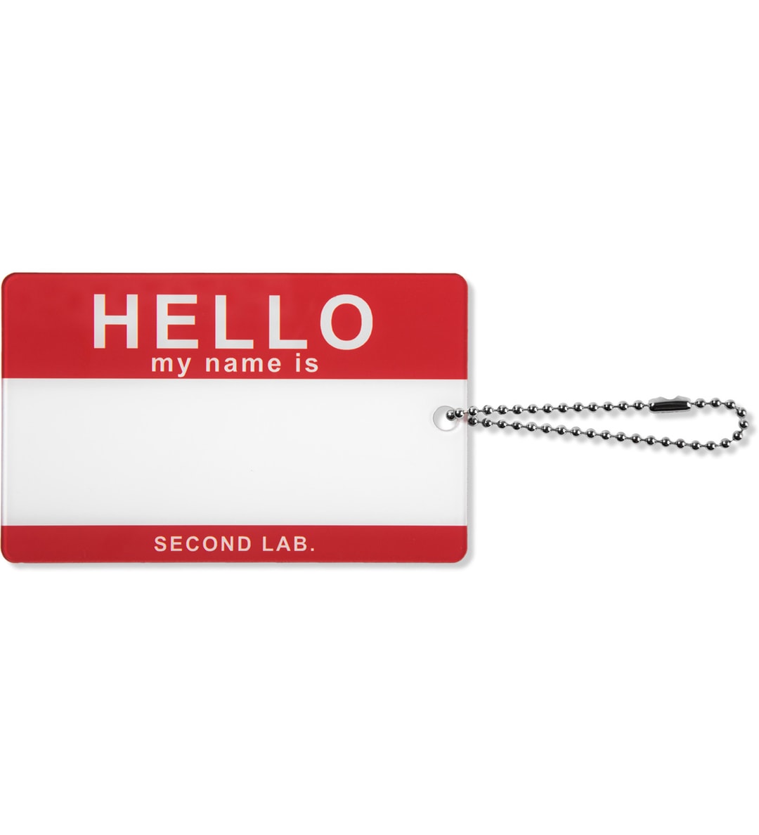 SECOND LAB Red Hello Name Plate HBX HYPEBEAST second-lab-red-hello-name-plate-hbx-hypebeast