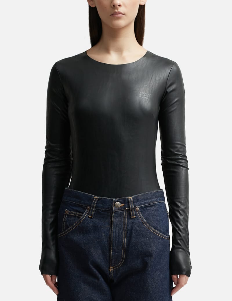 MM6 Maison Margiela ロングスリーブ ボディスーツ | グレー