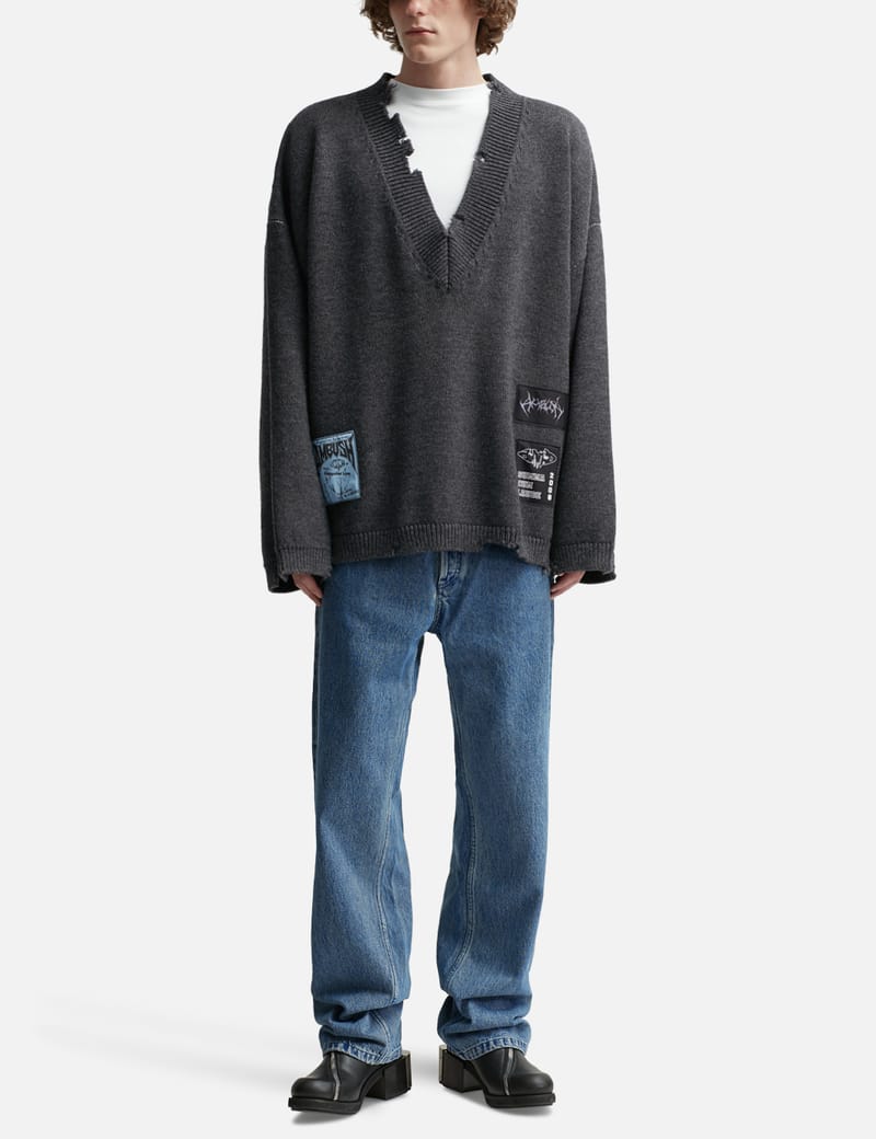 売り切り！Ambush ニットセーター AMBUSH® - Vネック パッチニット セーター | HBX - ハイプ