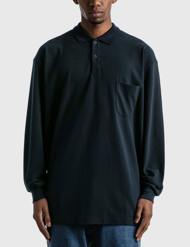 Nanamica - Long Sleeve Polo Shirt | HBX - HYPEBEAST 為您搜羅全球