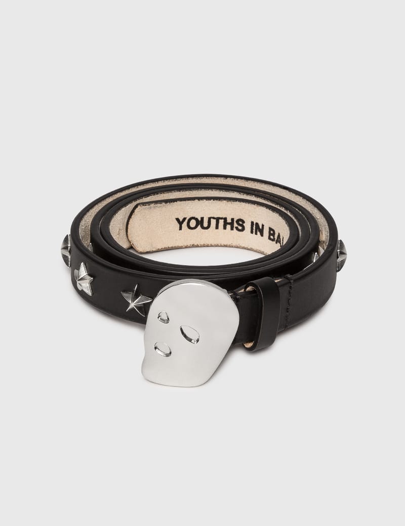 Youths in Balaclava - BALACLAVA STAR STUDDED LEATHER BELT | HBX