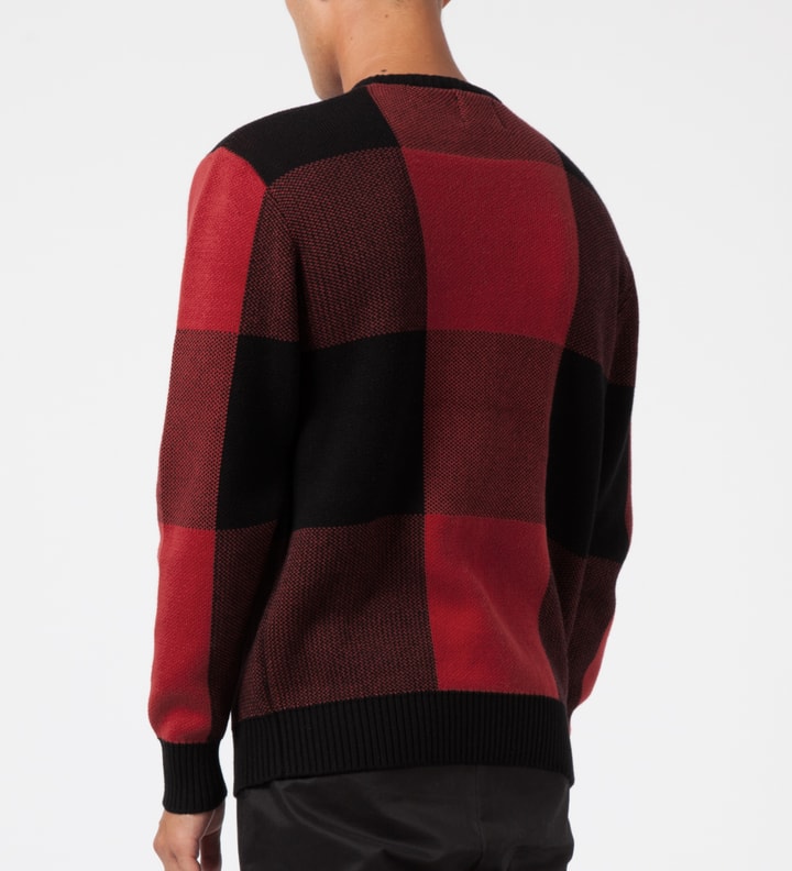 Staple Red Tartan Sweater HBX Globally Curated Fashion and