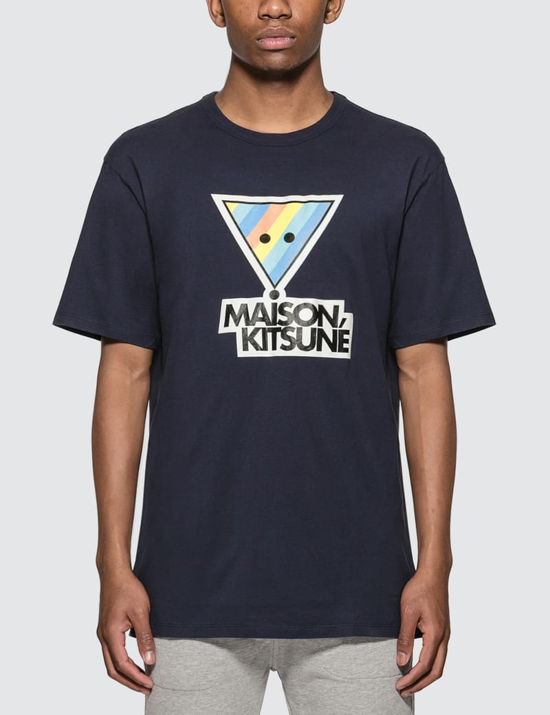 Maison Kitsuné - Rainbow Triangle Fox Print T-shirt | HBX