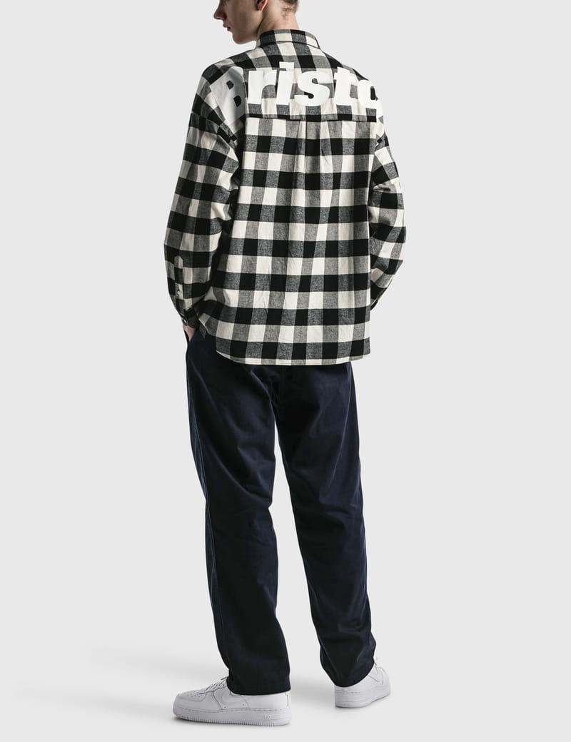 F.C. Real Bristol - Big Logo Flannel Baggy Shirt | HBX - Globally