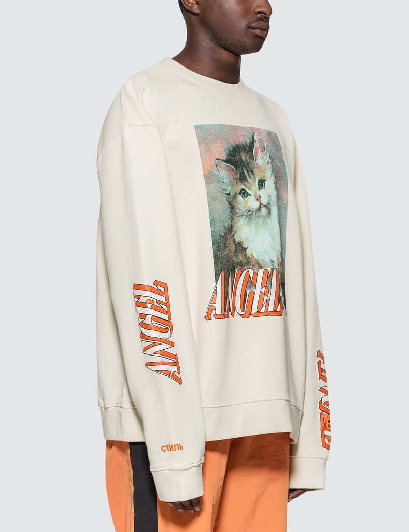 Heron preston sales angel sweatshirt