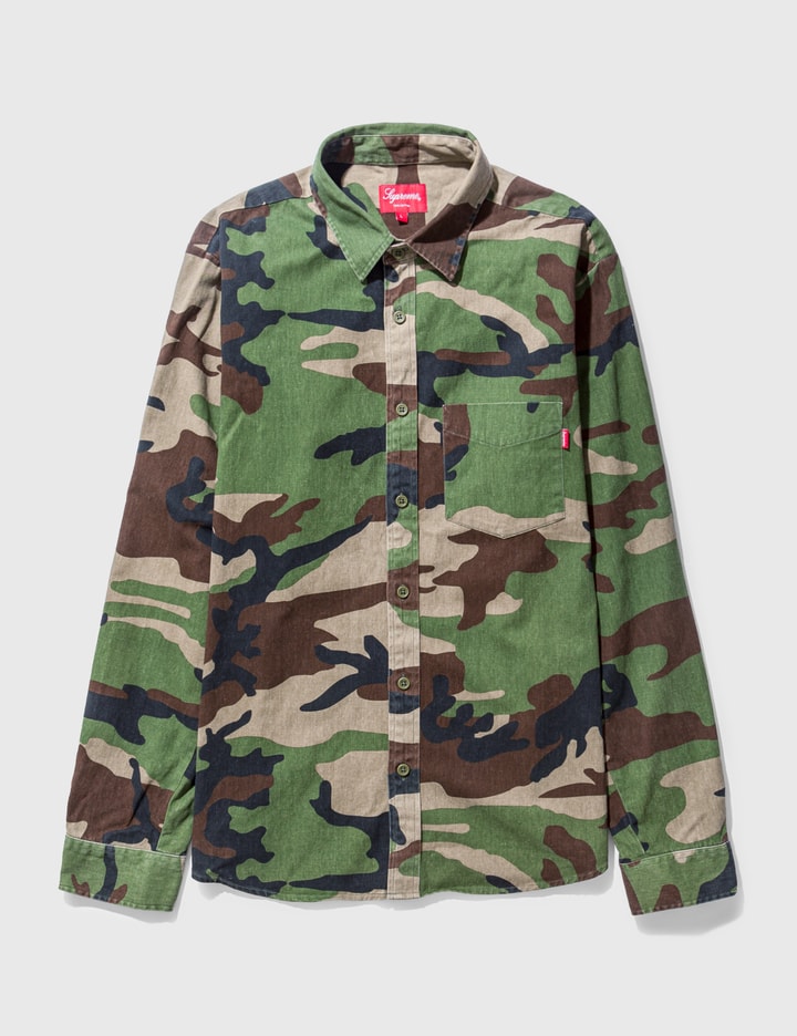 Supreme Supreme camo shirt HBX Globally Curated Fashion and