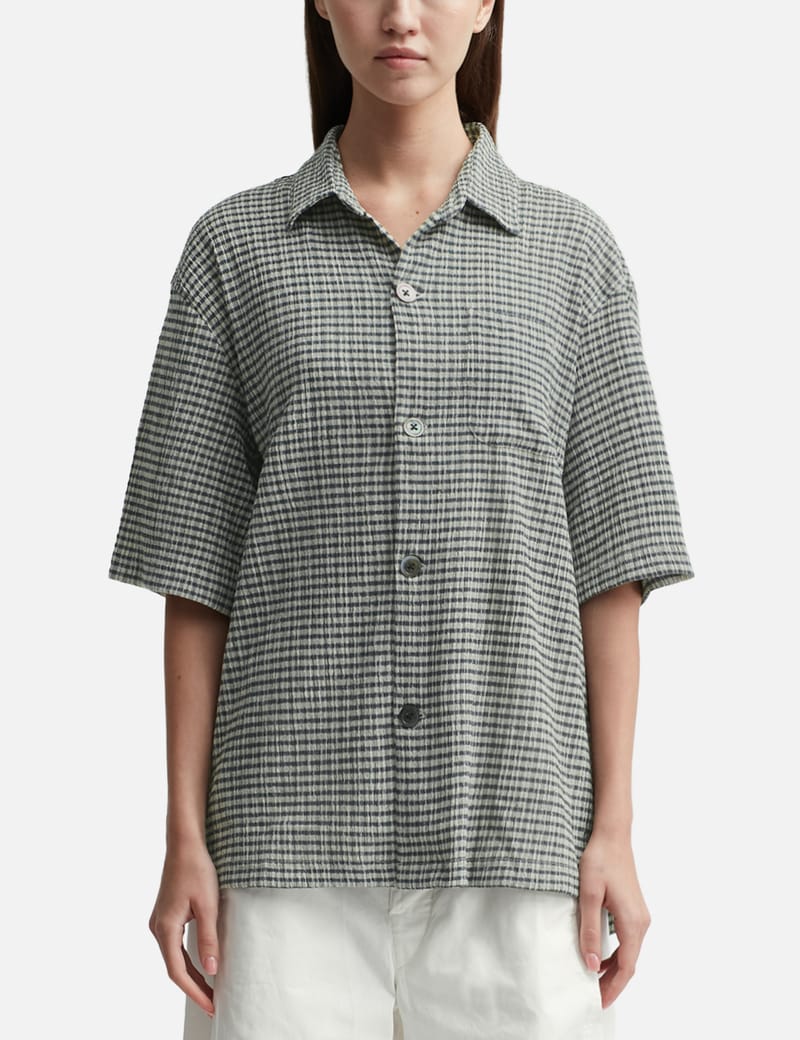 STUSSY  WRINKLY GINGHAM SS SHIRT