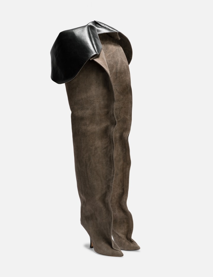 Y/PROJECT THIGH HIGH SCRUNCH BOOTS HBX Globally Curated Fashion