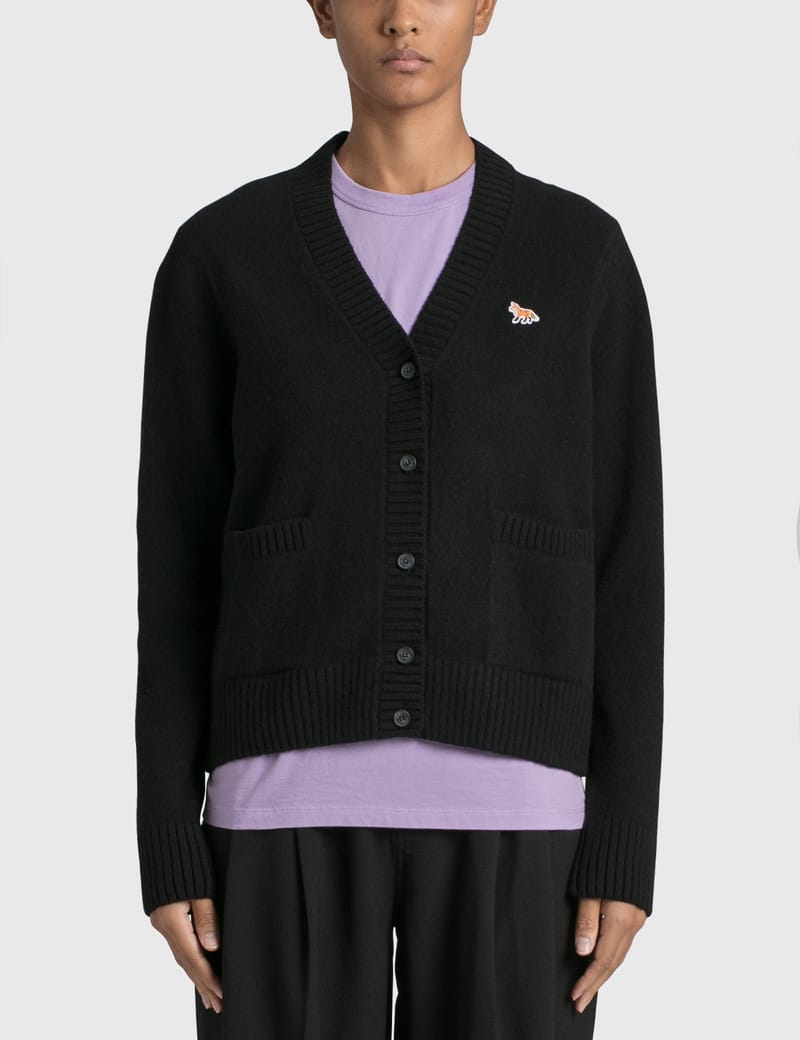 Maison Kitsuné - Baby Fox Patch Boxy Cardigan | HBX - HYPEBEAST 為