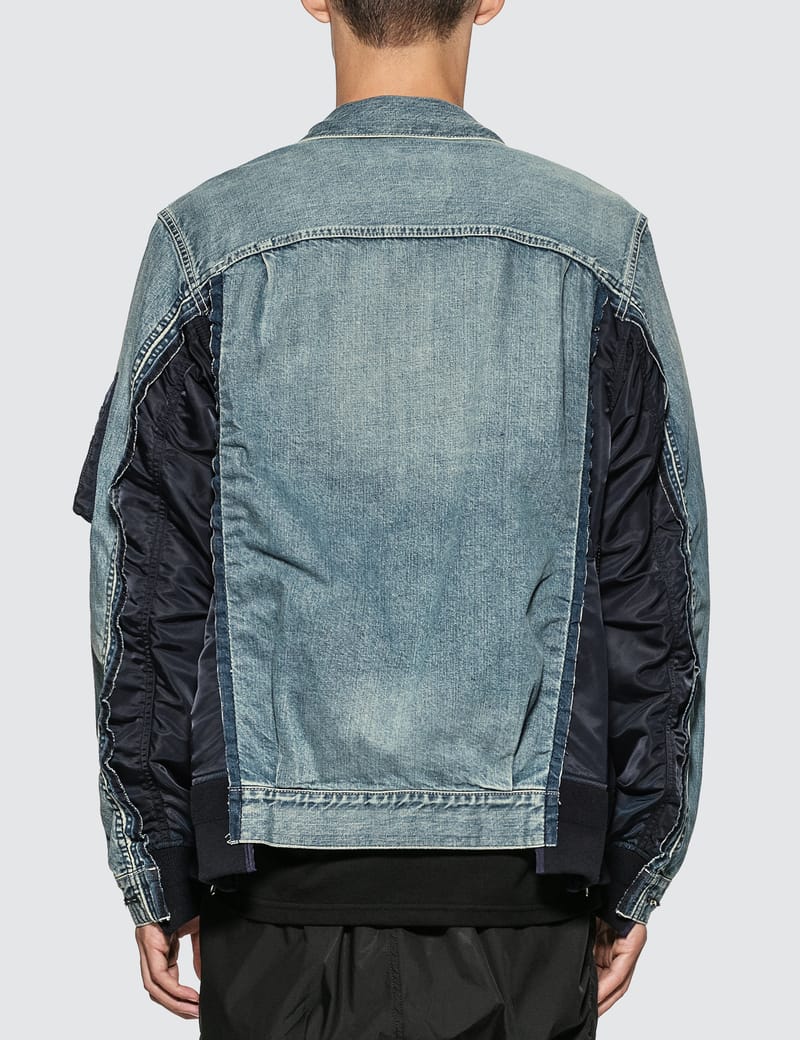 Sacai - MA-1 Denim Jacket | HBX - Globally Curated Fashion and