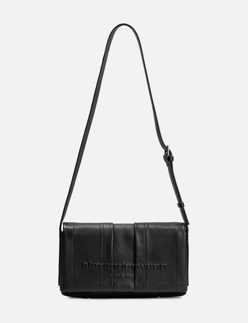 Alexander Wang Pack Flap Crossbody Bag Leather Medium - Black