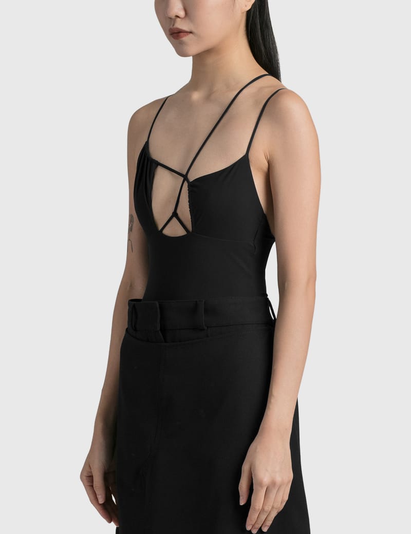 ワンピース Nensi Dojaka Asymmetric dress Nensi Dojaka Asymmetric Strap Fitted Mini Dress | H.Lorenzo