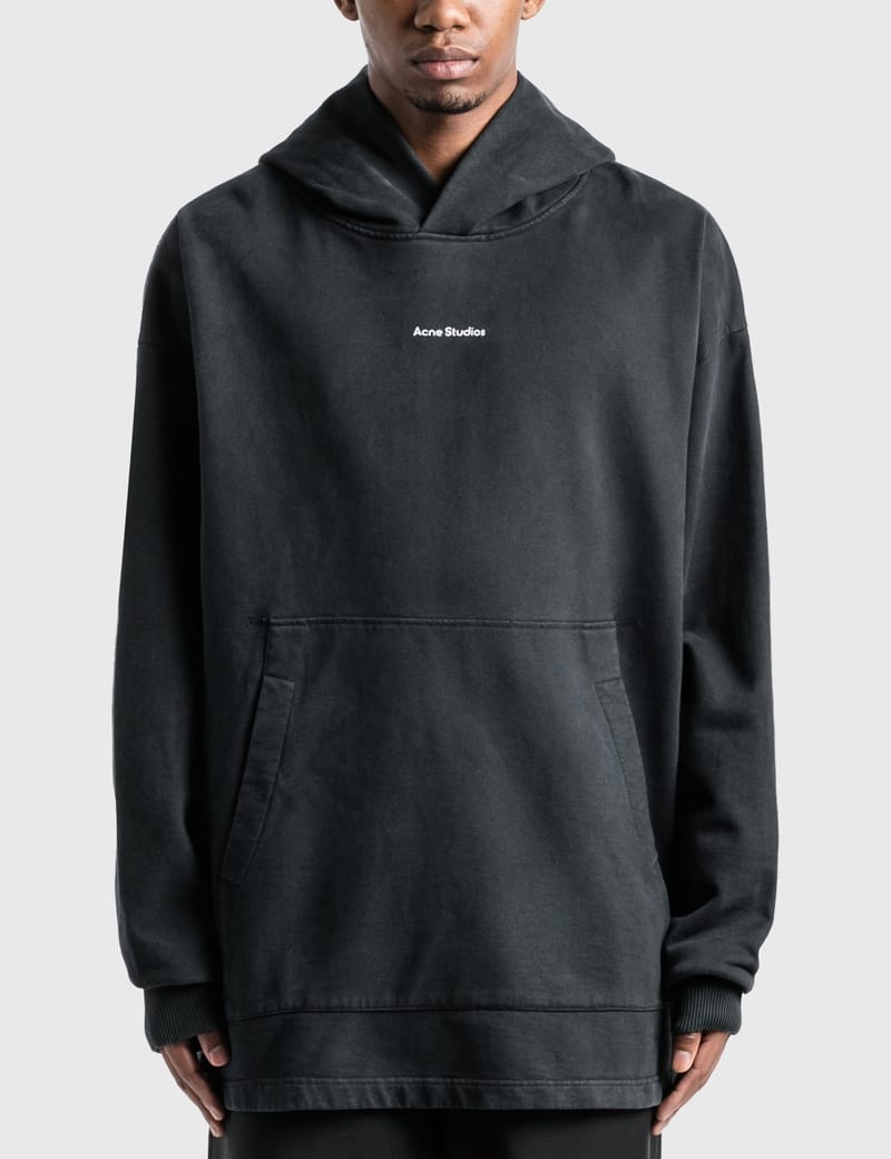 Acne Studios - Logo Print Garment Dyed Hoodie | HBX - HYPEBEAST 為