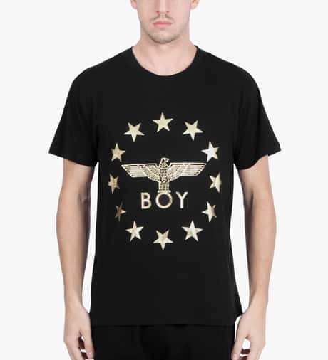 BOY London - Black/Gold Boy Globe Star T-Shirt | HBX - Globally