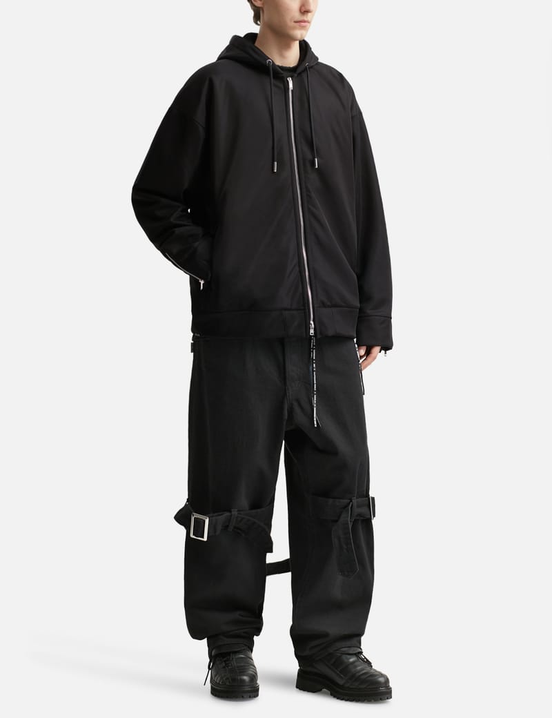 Mastermind World - Sheer Layered Zip-up Boxy Hoodie | HBX