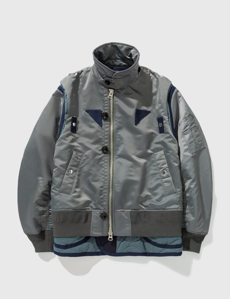 Sacai - Nylon Twill Mix Blouson Jacket | HBX - Globally Curated