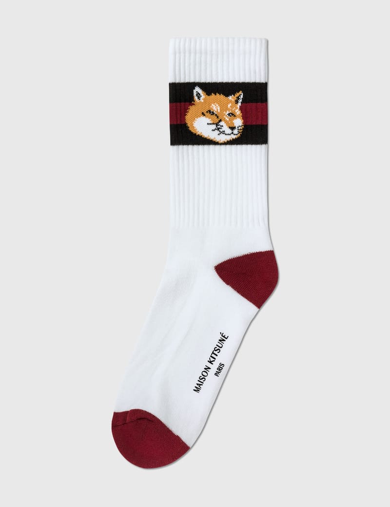 メゾンキツネ - Striped Fox Head Socks | HBX