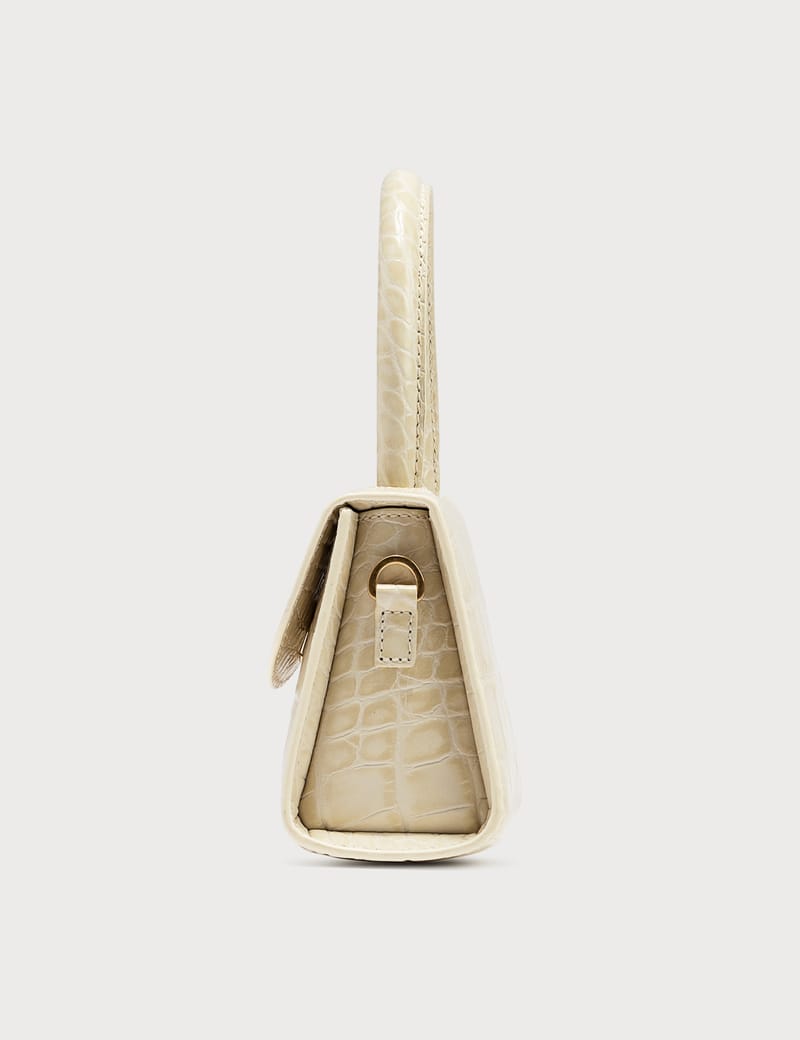 BY FAR - Mini Cream Croco Embossed Leather Bag | HBX