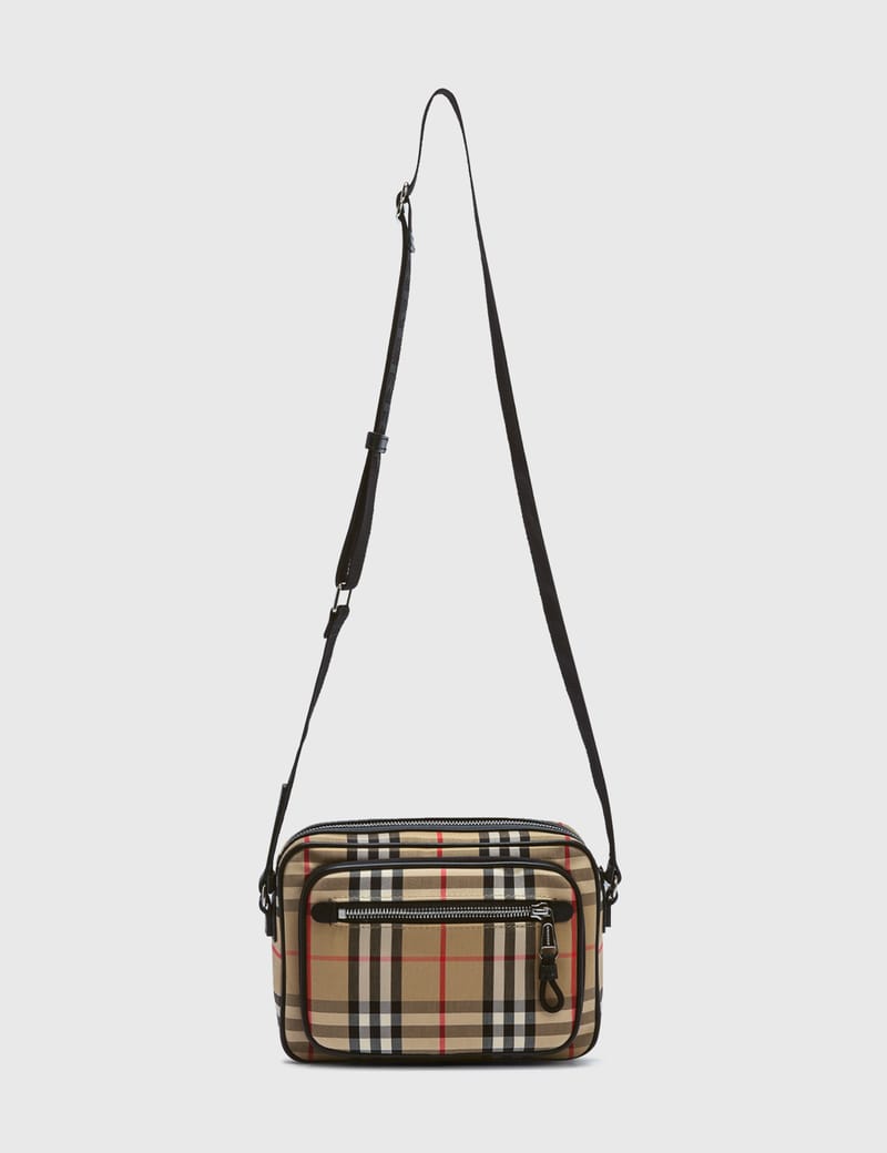 Burberry - Vintage Check and Leather Crossbody Bag | HBX