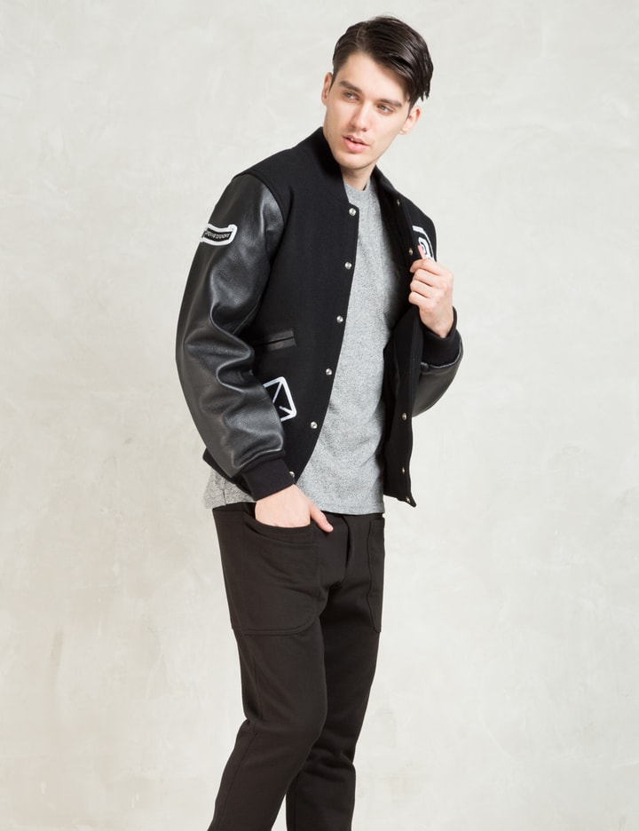 Oc Jacket Opening Ceremony - Black OC Varsity Jacket | HBX