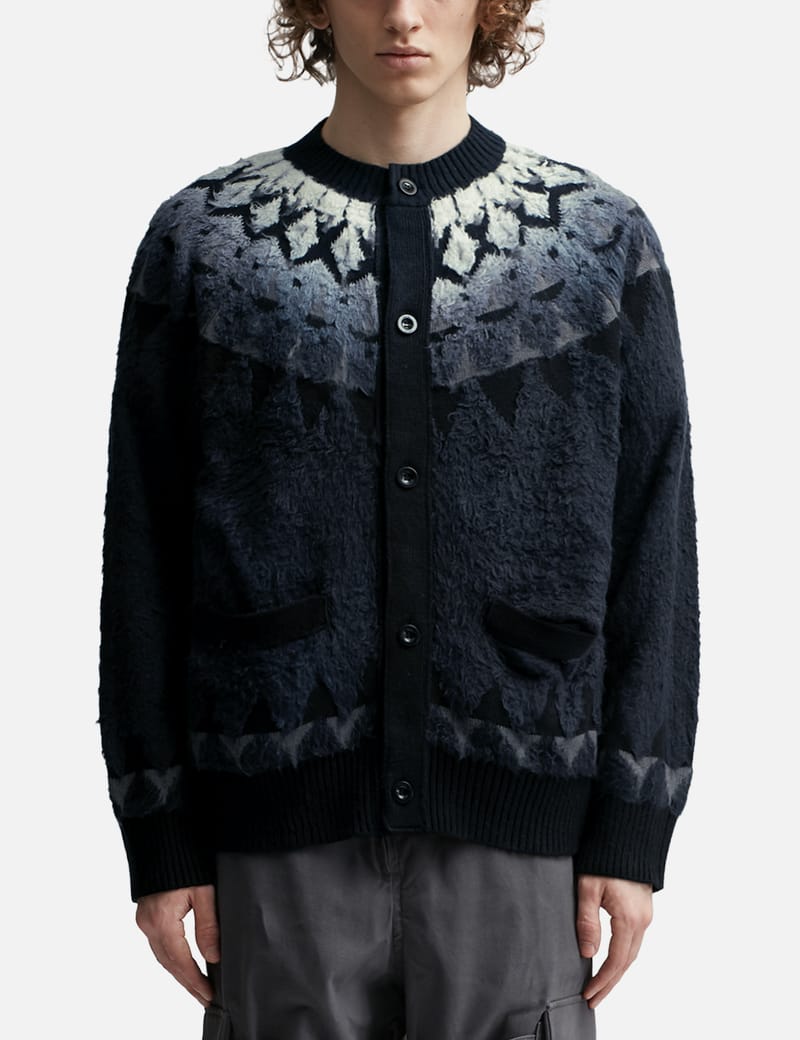 Sacai - Jacquard Knit Cardigan | HBX - Globally Curated Fashion 