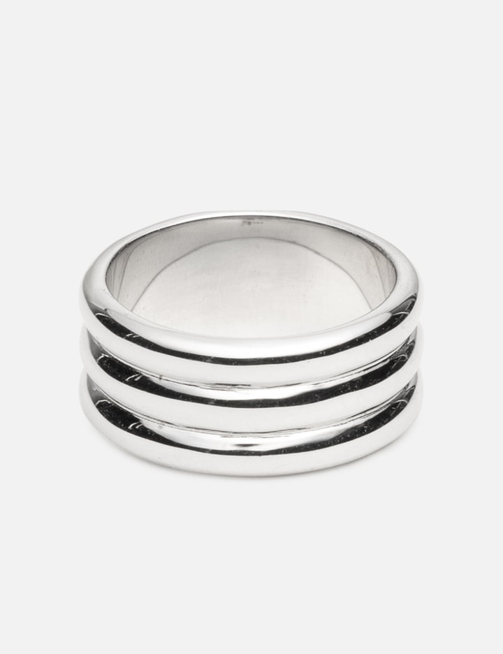 AVGVST Vertex Ring - Rhodium-plated 925 sterling silver, satin white ...