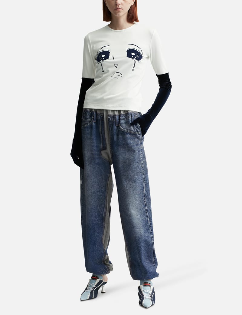 パンツ theredthered print sweat1 toys denim THEREDTHREAD / ザレッドスレッド】S print denim 1 toys