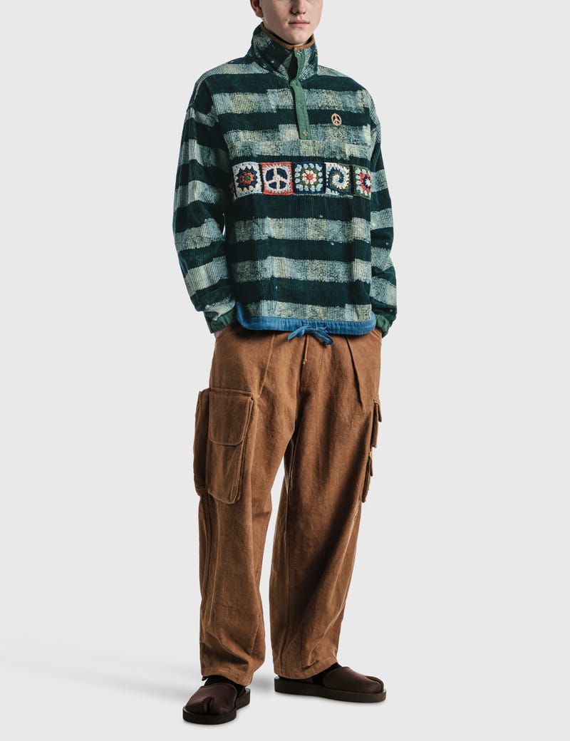 Story Mfg - Polite Pullover - Indigo Forest Batik Check Story Mfg - Polite Pullover - Indigo Forest Batik Check