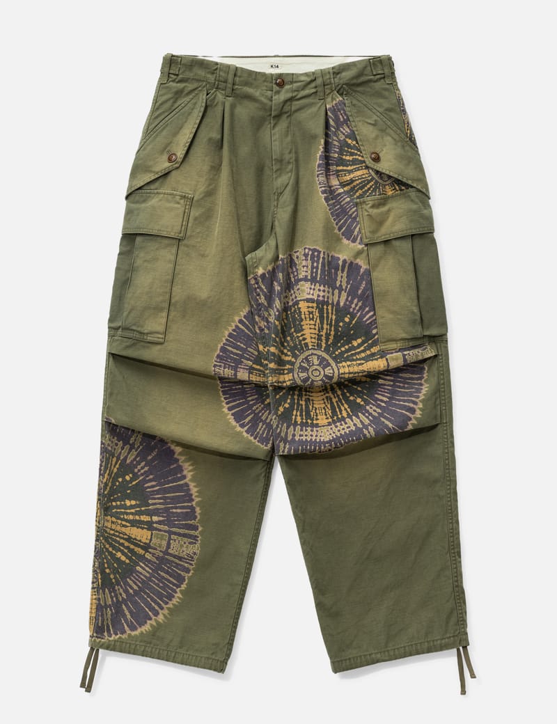 KHOKI Tie-Dye Military Pants - タイダイ柄のリラックスフィット