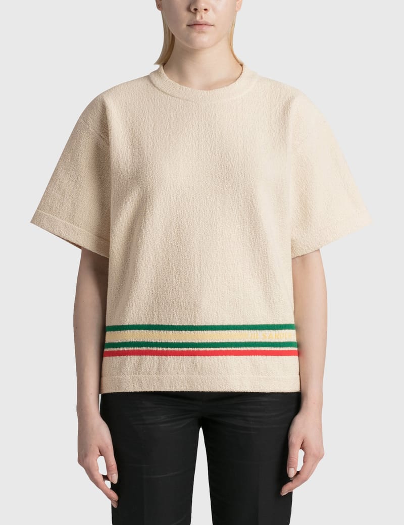 Jil Sander - Jil Sander+ Striped Textured T-shirt | HBX - Globally