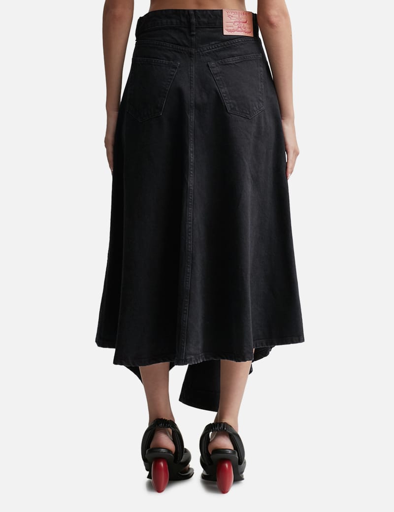 Y/PROJECT - Evergreen Cut-Out Denim Skirt | HBX - Globally