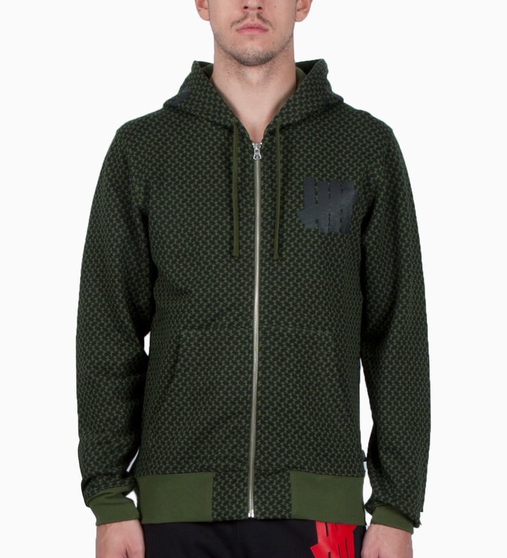 Undefeated - Olive Shemagh Zip Hoodie | HBX - Globally Curated