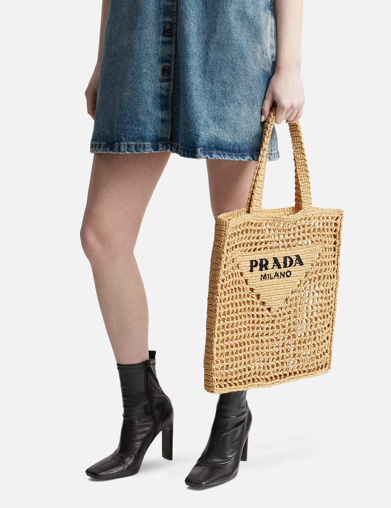 PRADA】大人気！ラフィアショッピングバッグBIG (PRADA/かご
