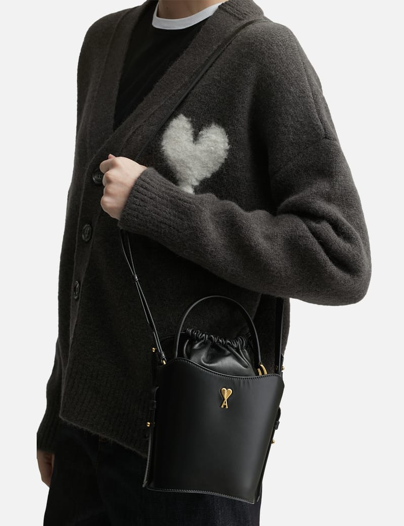 ショルダーバッグ・ポシェット AMI PARIS Mini Paris Paris Bucket Bag AMI Paris Black Mini Paris Paris Bucket Bag AMI