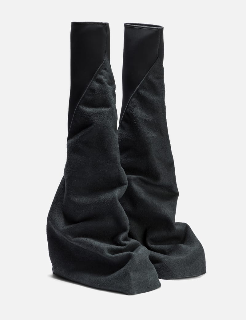 Rick Owens Drkshdw - フェイク スエード フェティッシュ ブーツ | HBX ...