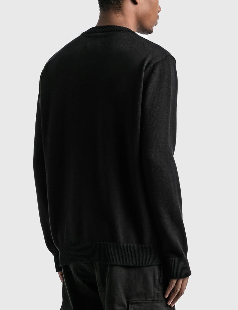Heliot Emil - Knit Sweater With Intarsia Logo | HBX
