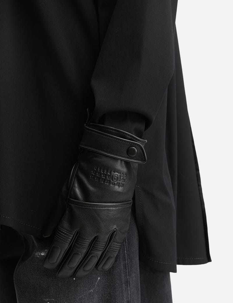 AGNELLE レザーモチーフグローブ MM6 Maison Margiela MM6 x Agnelle Leather Gloves - ラムスキン製